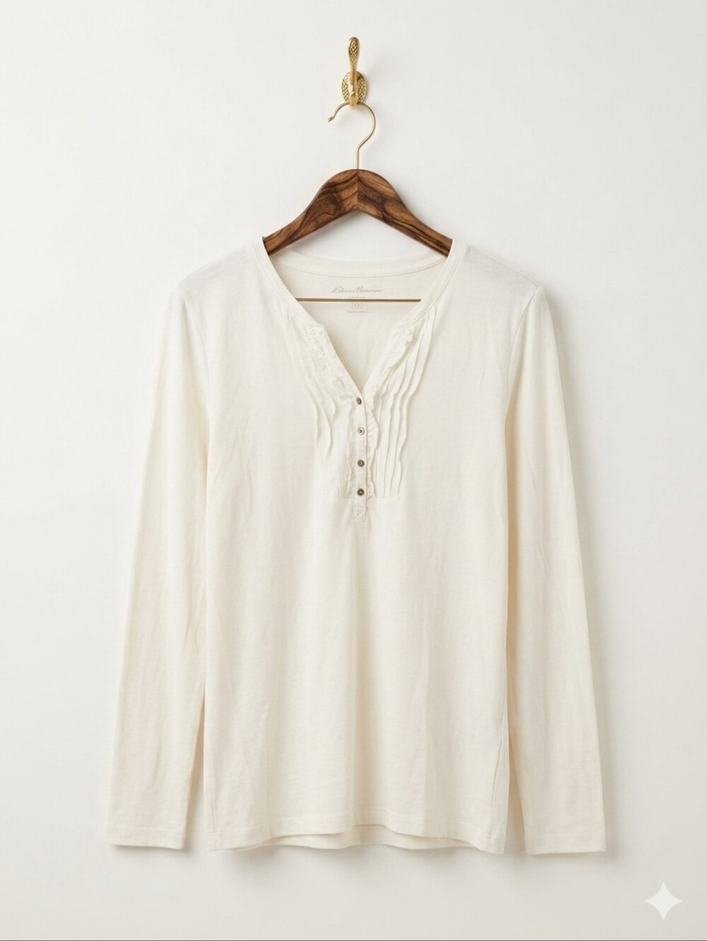Eddie Bauer Cream Tuxedo Shirt Medium
